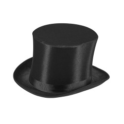 Vysoký saténový cylindrický klobúk